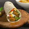Falafel sandwich + potatoes