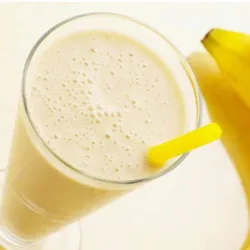 Banana and milk cocktail